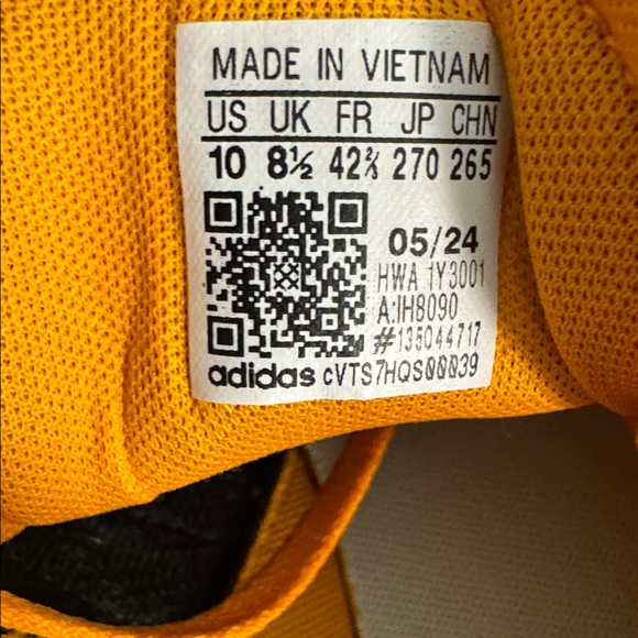 Adidas high top sneakers size 10 orange and purple - Picture 6 of 8